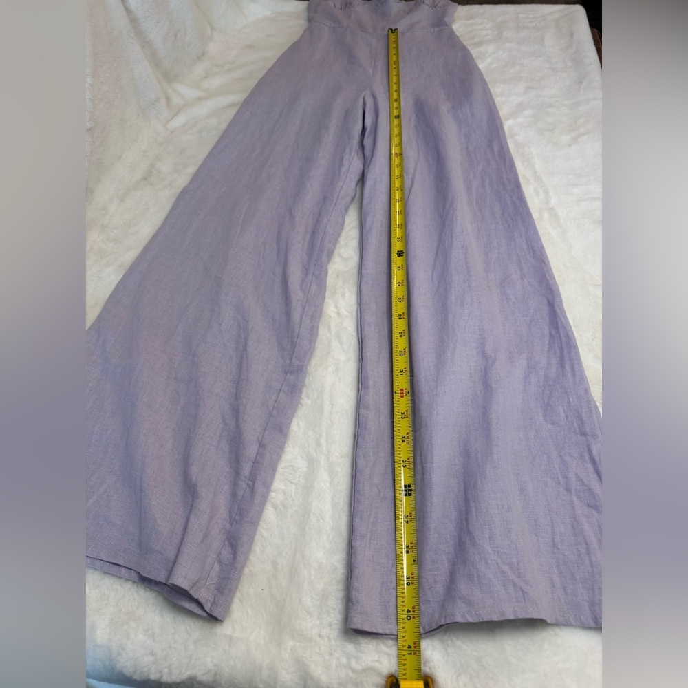 Forever 21 Lavender Linen Blend Wide Leg Jumpsuit XS NWT - Picture 12 of 14